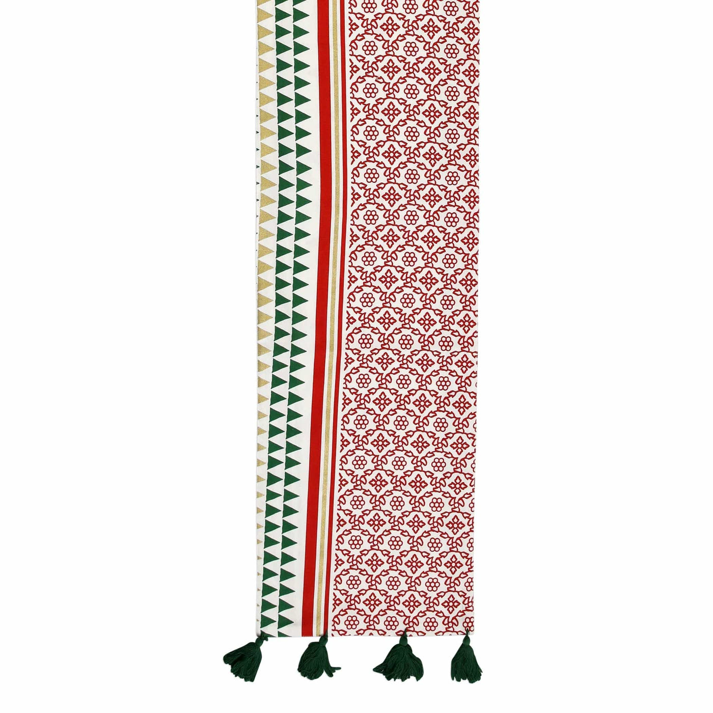 Bohemian Linens Tree Red/Gold Runner