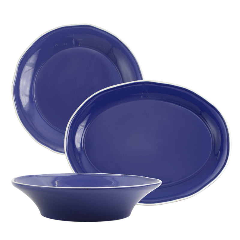 Chroma 3-Piece Serveware Set - Blue