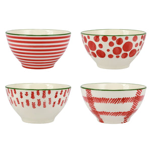 Mistletoe Assorted Cereal Bowls - Set of 4