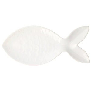 Santorini Large White Figural Fish Platter