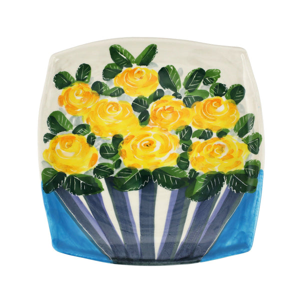 Wall Plates Yellow Roses Wall Plate