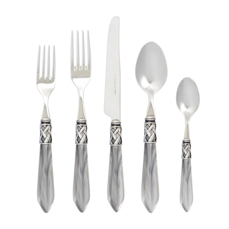 Aladdin Antique Light Gray Five-piece Place Setting by VIETRI