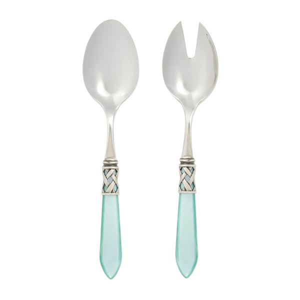 Aladdin Antique Aqua Salad Server Set by VIETRI