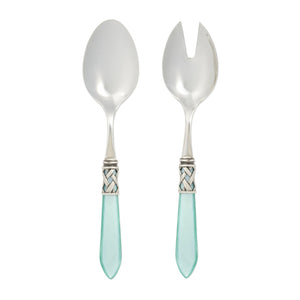 Aladdin Antique Aqua Salad Server Set by VIETRI