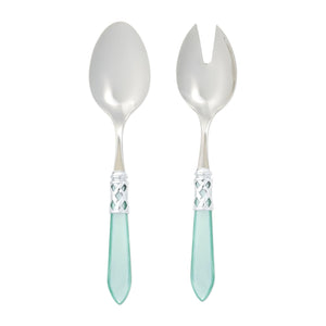 Aladdin Brilliant Aqua Salad Server Set by VIETRI