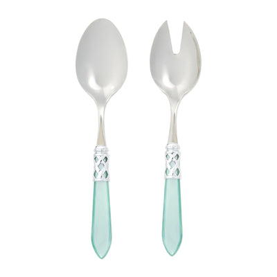 Aladdin Brilliant Aqua Salad Server Set by VIETRI