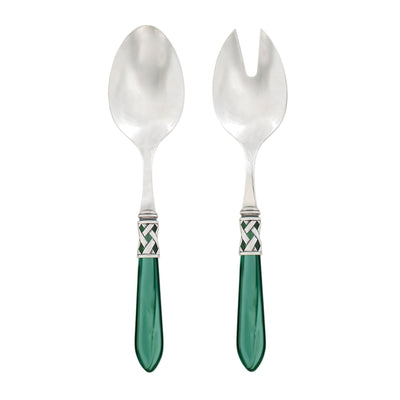 Aladdin Antique Green Salad Server Set by VIETRI