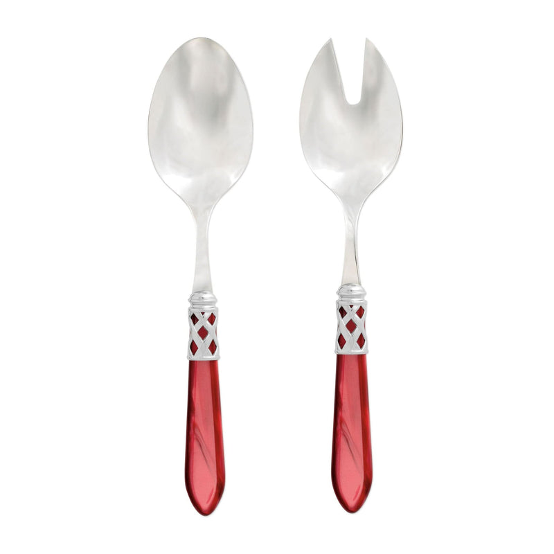 Aladdin Brilliant Red Salad Server Set by VIETRI