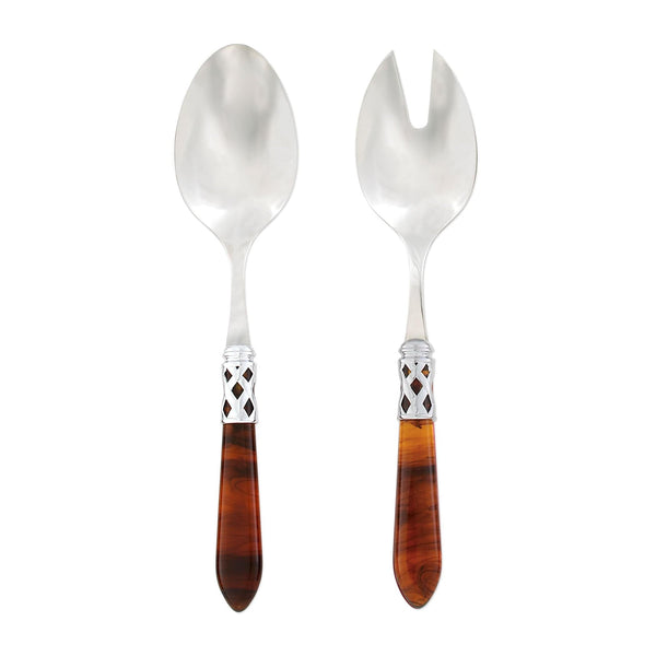 Aladdin Brilliant Tortoiseshell Salad Server Set by VIETRI