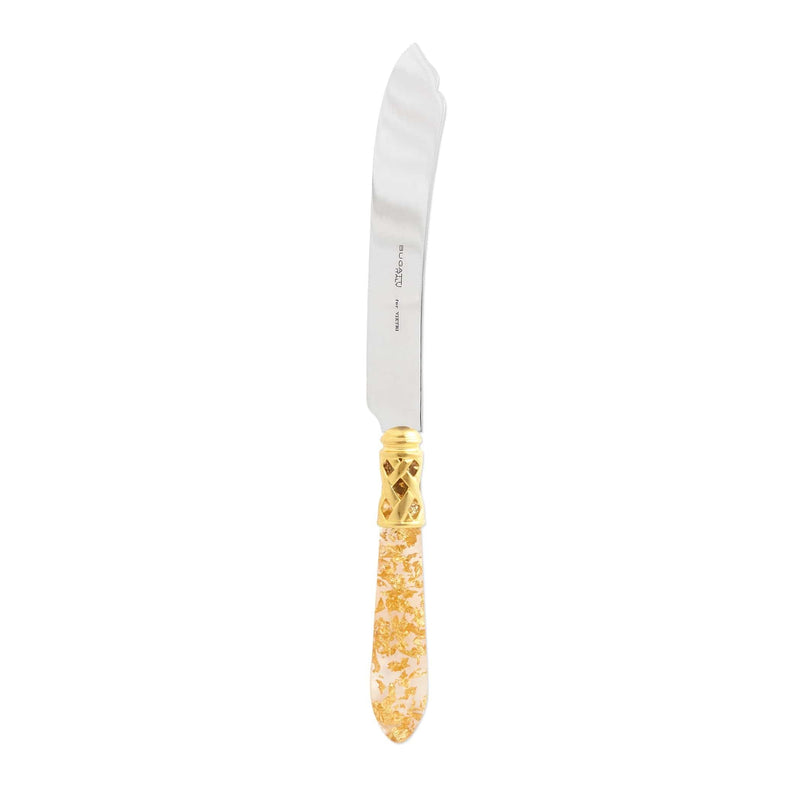 Aladdin Brilliant Gold Fleck Cake Knife by VIETRI