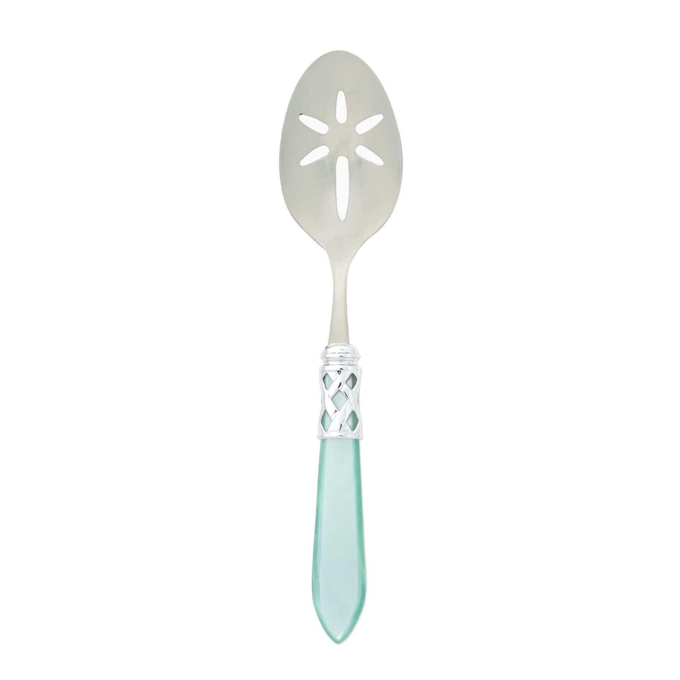 Aladdin Brilliant Aqua Slotted Serving Spoon by VIETRI