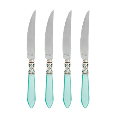 Aladdin Antique Aqua Steak Knives by VIETRI