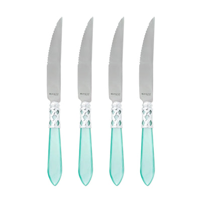 Aladdin Brilliant Aqua Steak Knives by VIETRI