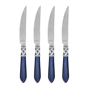 Aladdin Antique Blue Steak Knives by VIETRI