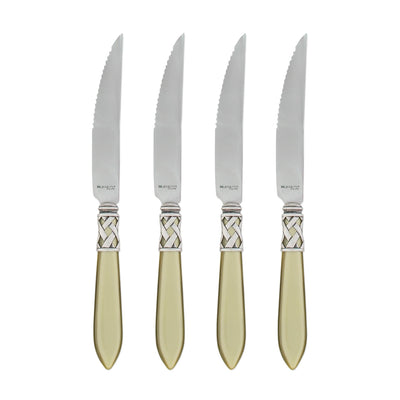 Aladdin Antique Chartreuse Steak Knives by VIETRI