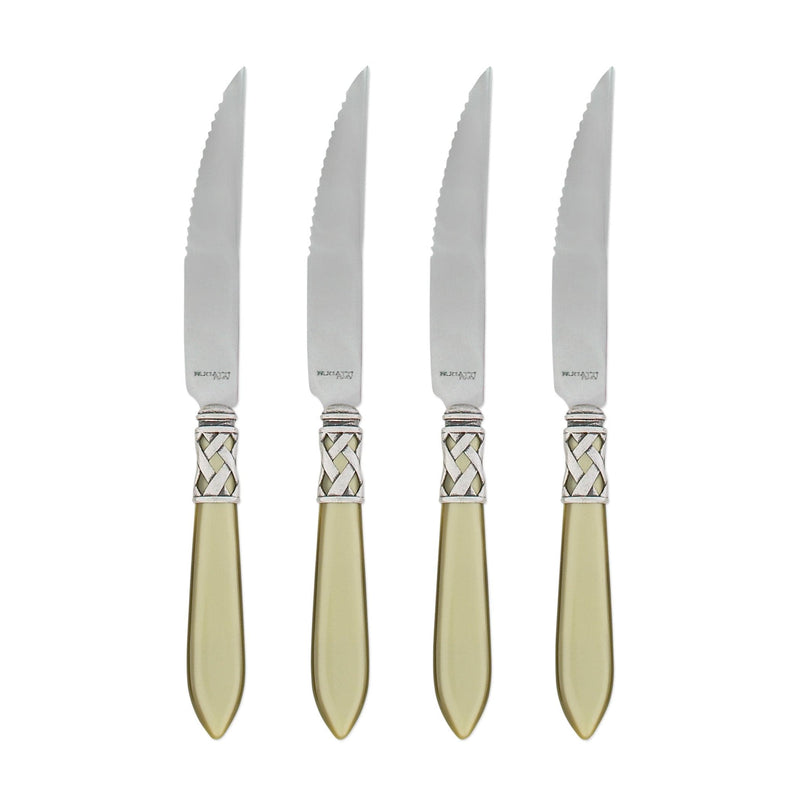 Aladdin Antique Chartreuse Steak Knives by VIETRI