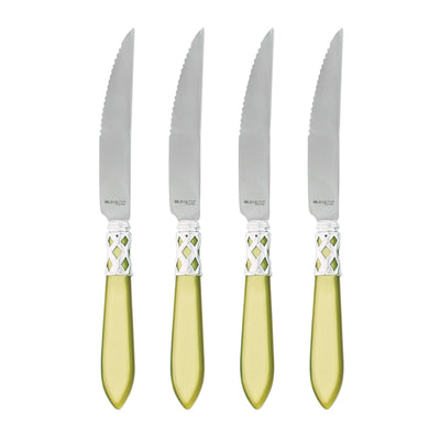 Aladdin Brilliant Chartreuse Steak Knives by VIETRI