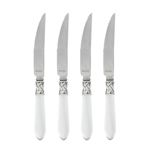 Aladdin Antique Clear Steak Knives by VIETRI