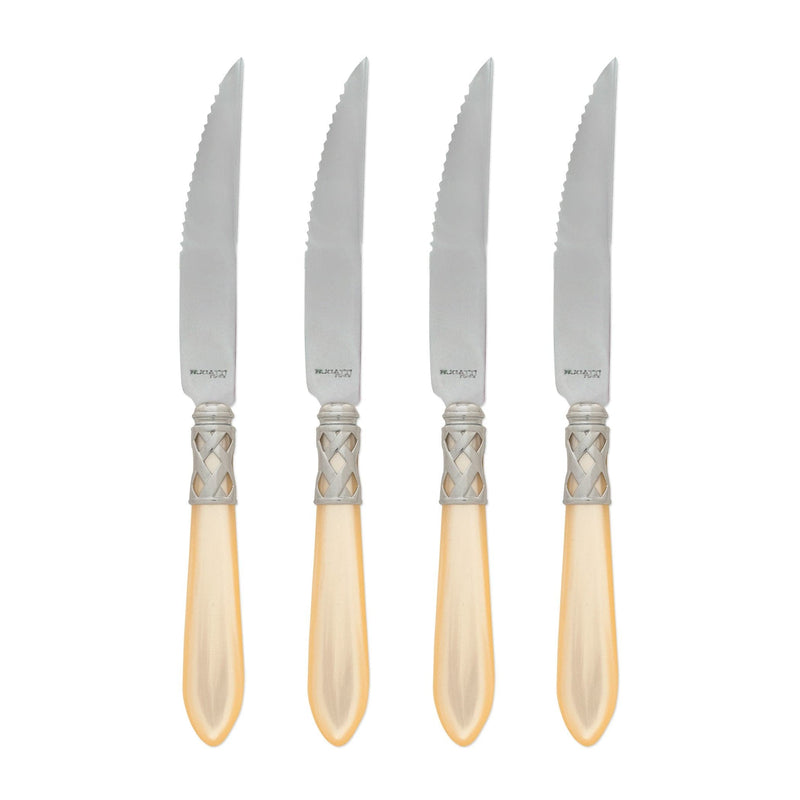 Aladdin Antique Ivory Steak Knives by VIETRI