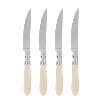 Aladdin Brilliant Ivory Steak Knives by VIETRI