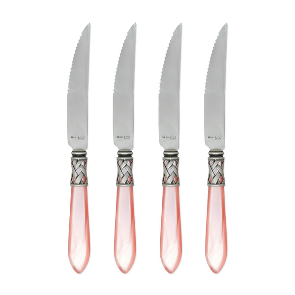 Aladdin Antique Light Pink Steak Knives by VIETRI