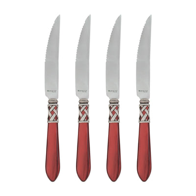 Aladdin Antique Red Steak Knives by VIETRI