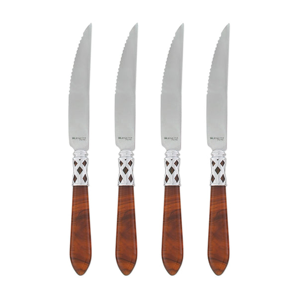 Aladdin Brilliant Tortoiseshell Steak Knives by VIETRI