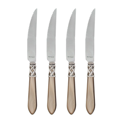 Aladdin Antique Taupe Steak Knives by VIETRI