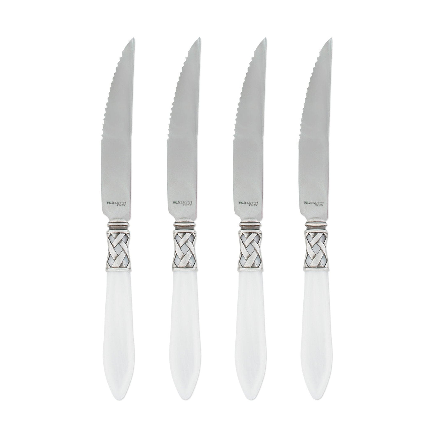 Aladdin Antique White Steak Knives by VIETRI