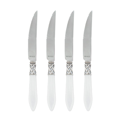 Aladdin Antique White Steak Knives by VIETRI