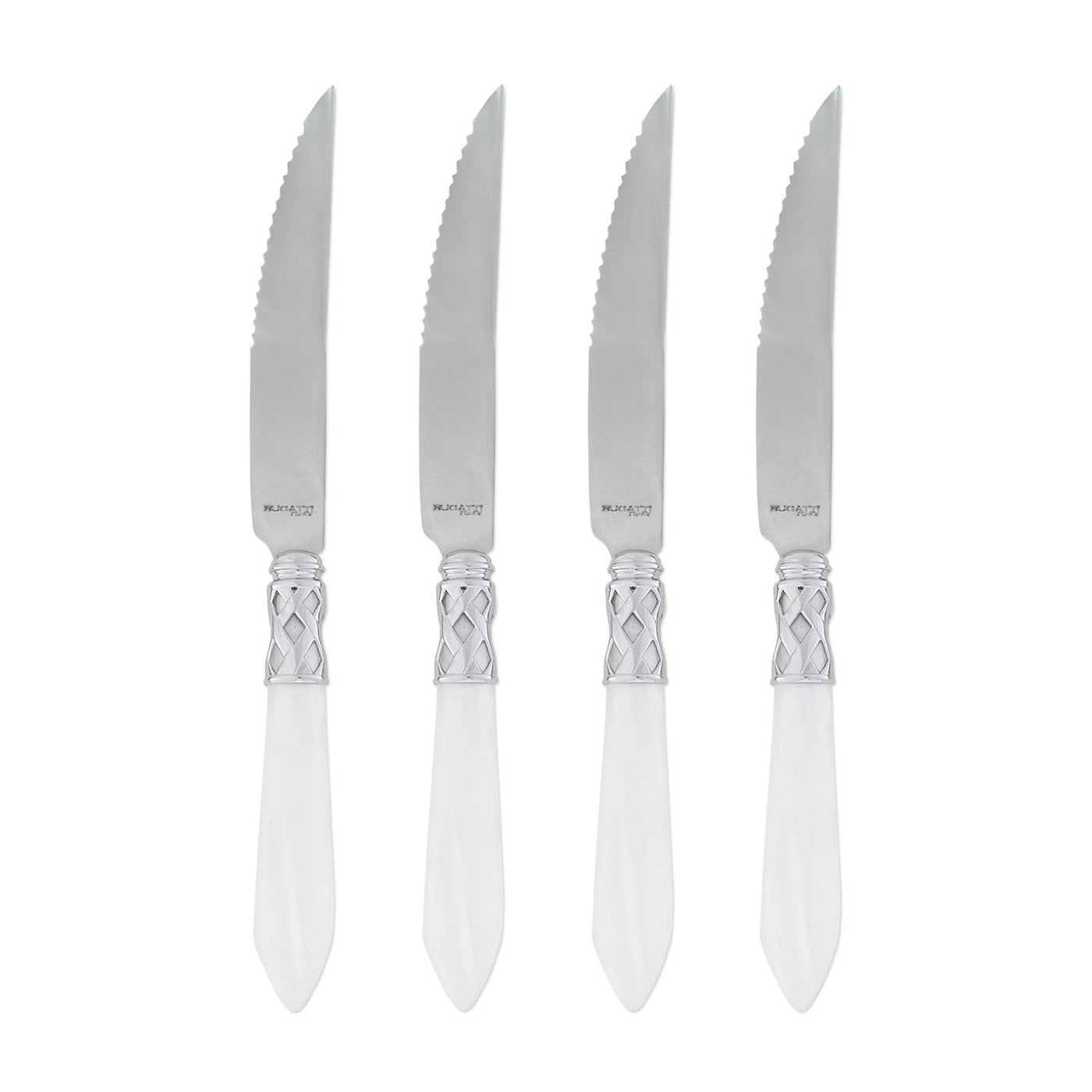 Aladdin Brilliant White Steak Knives by VIETRI