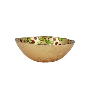 Cranberry Glass Cereal Bowl