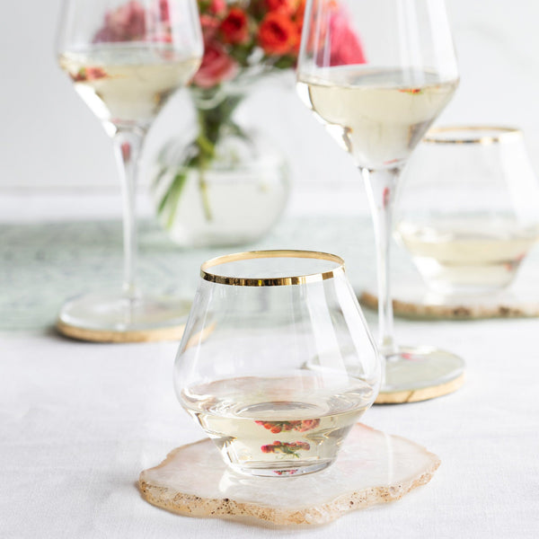 Contessa Gold Stemless Wine Glass