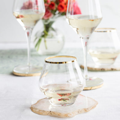 Contessa Gold Stemless Wine Glass