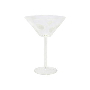 Drop White Martini Glass