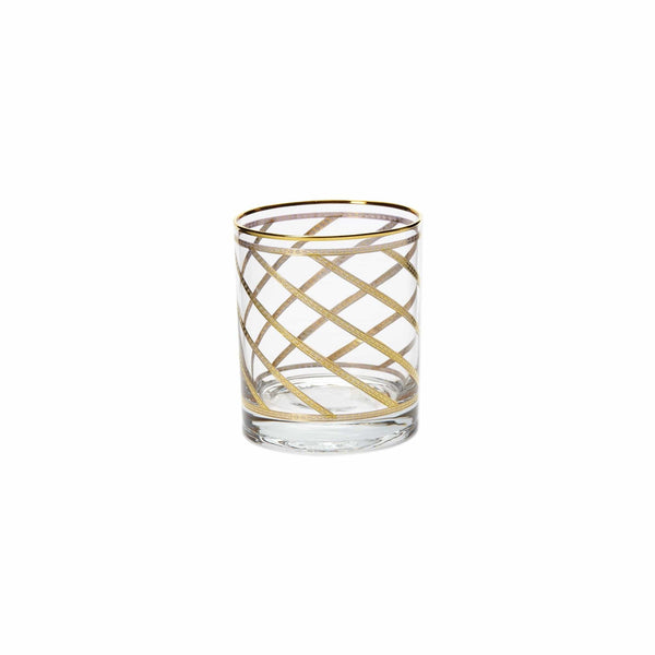 Elegante Lattice Double Old Fashioned Glasses by VIETRI