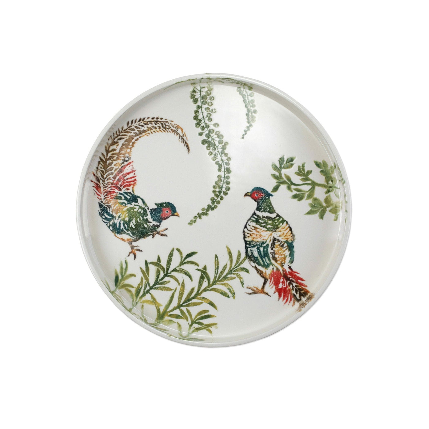 Fauna Pheasants Handled Round Tray by VIETRI