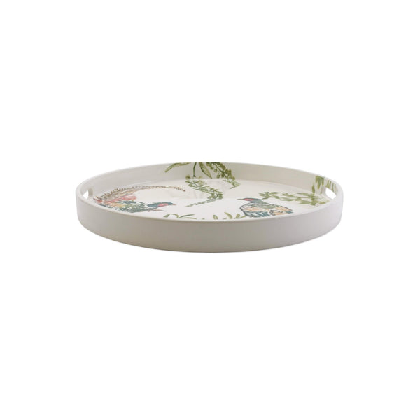 Fauna Pheasants Handled Round Tray by VIETRI