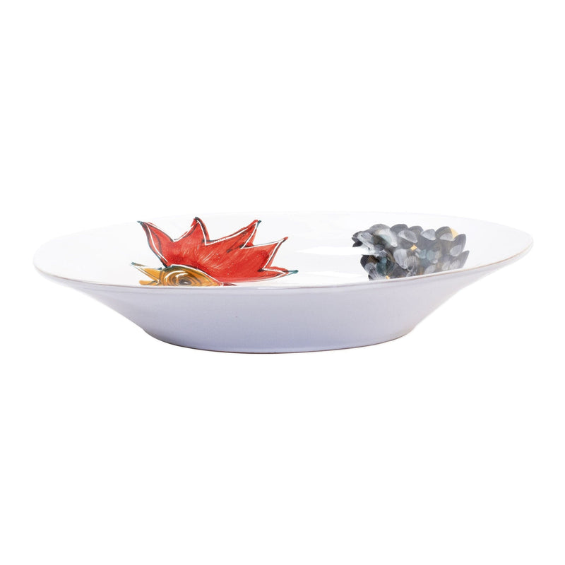 Fortunata Rooster Large Shallow Bowl by VIETRI