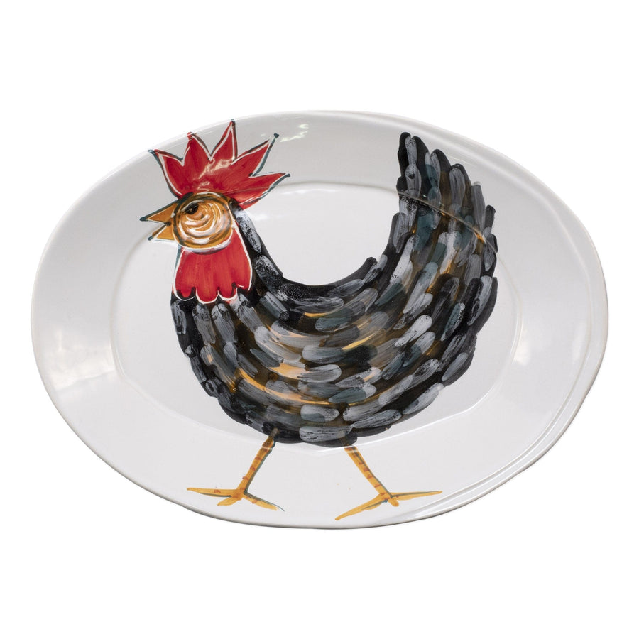 Fortunata Rooster Small Oval Platter by VIETRI