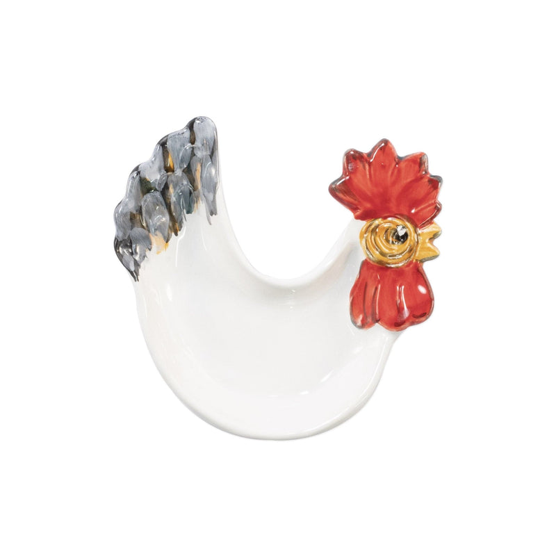 Outlet Store - Fortunata Rooster Figural Footed Small Dipping Plate