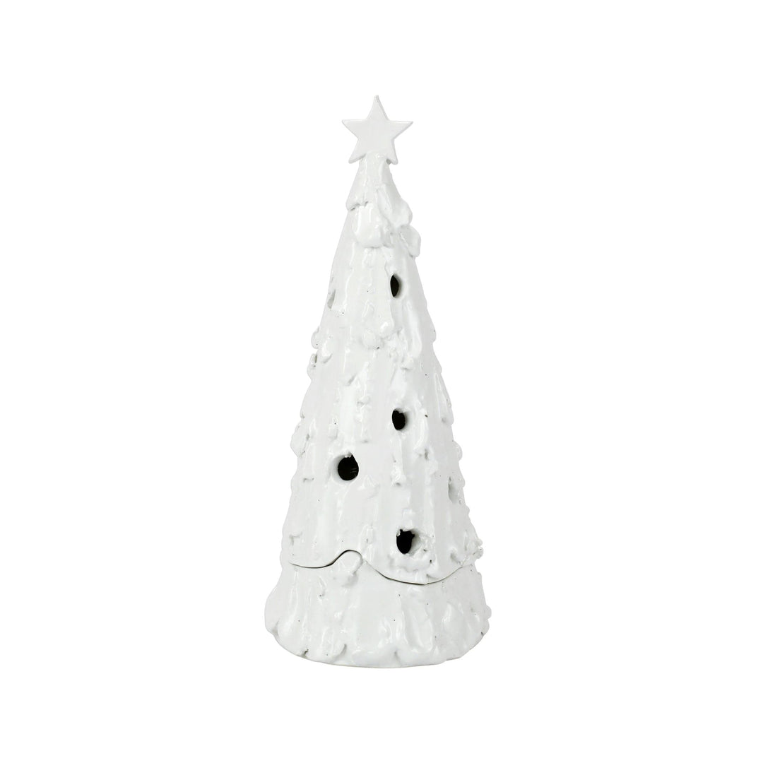 Foresta White Medium Flocked Tree with Star