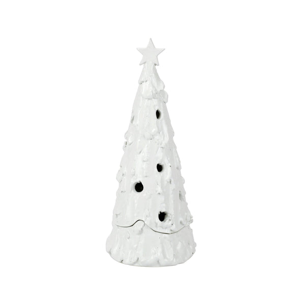 Foresta White Medium Flocked Tree with Star