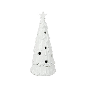 Foresta White Medium Flocked Tree with Star