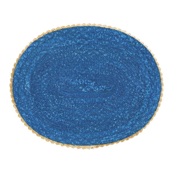 Florentine Straw Accessories Cobalt Oval Placemats - Set of 4