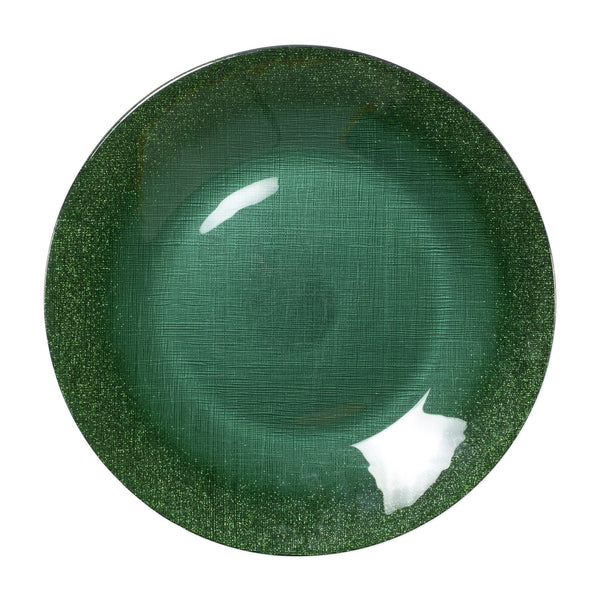 Glitter Glass Emerald Service Plate/Charger by VIETRI