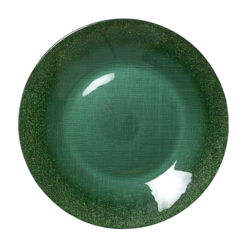 Glitter Glass Emerald Service Plate/Charger by VIETRI