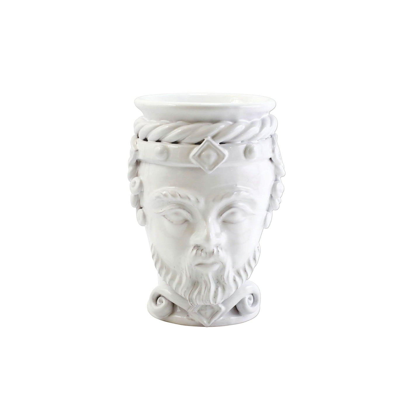 Sicilian Heads White Small King Head