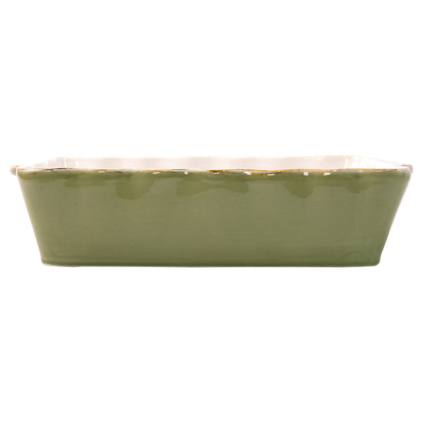 Italian Bakers Green Large Rectangular Baker by VIETRI