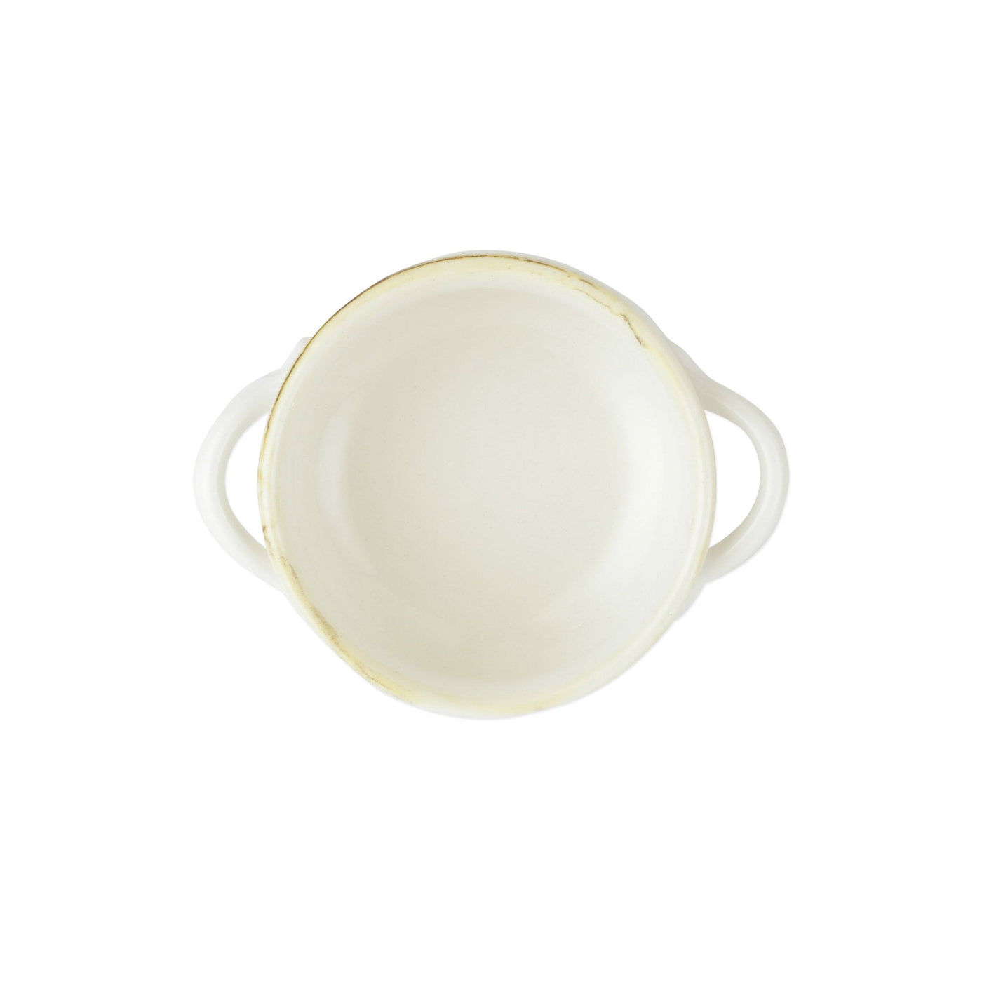 Italian Bakers White Small Handled Round Baker by VIETRI